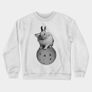 Bunny on a pickleball. Crewneck Sweatshirt